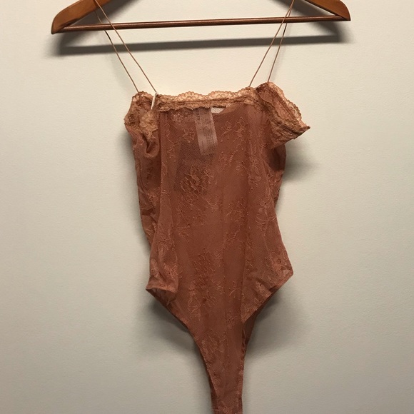 🌸Forever 21 burnt orange lace body suit - Picture 5 of 5